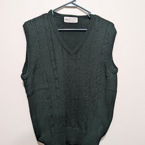 Vintage Kmart Men's 100% Acrylic V-neck Pullover Sweater Vest Cable Knit M